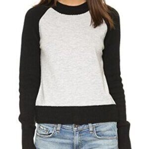 Rag & Bone Amelia Black and Gray Wool Sweater Small
